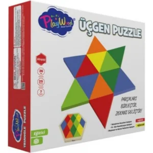 PlayWood Ahşap Üçgen Puzzle, 24 Parça