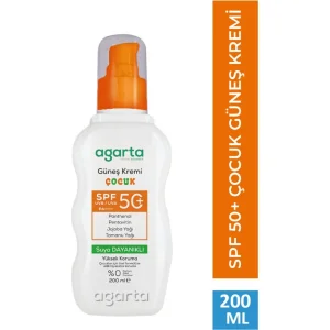 Agarta Doğal Güneş Kremi Çocuk, SPF 50, 200 ml
