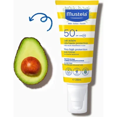 Mustela Çok Yüksek Koruma Faktörlü Güneş Losyonu, SPF 50, 200 ml