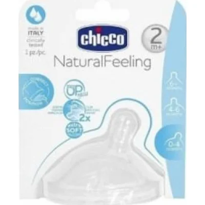 Chicco Natural Feeling Biberon Emziği, 2+ Ay, Orta Akış