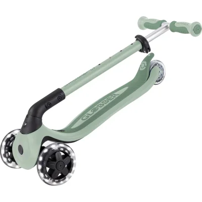 Globber Go Up Baby 360 Scooter, Işıklı, Zeytin Yeşili