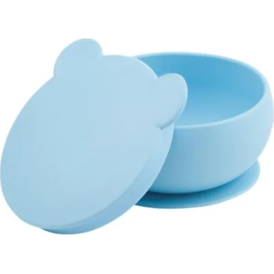 OiOi Silikon Kapaklı Kase, Mineral Blue