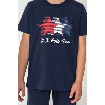 U.S. Polo Kısa Kol Pijama Takım, Lacivert