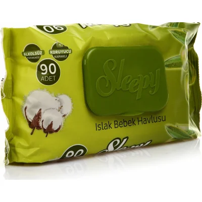 Sleepy Doğal Zeytinyağlı Islak Havlu Mendil, 90 Yaprak