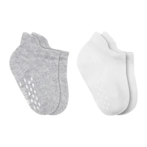 Bistyle Sneakers Kaymaz Basic Penye Çorap, 2'li, Gri, Beyaz