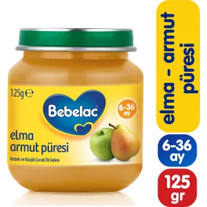 Bebelac Elma Armut Püresi Kavanoz Maması, 125 g