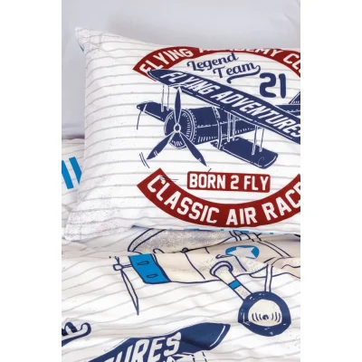 Cotton Box Junior Nevresim Takımı Tek Kişilik Flying, Gri