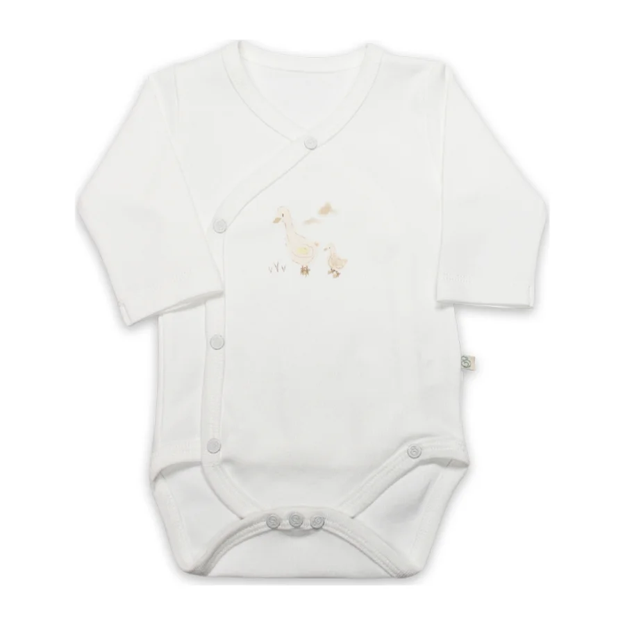 Bistyle Welcome Baby Duck Uzun Kol Kruvaze Badi, Sarı
