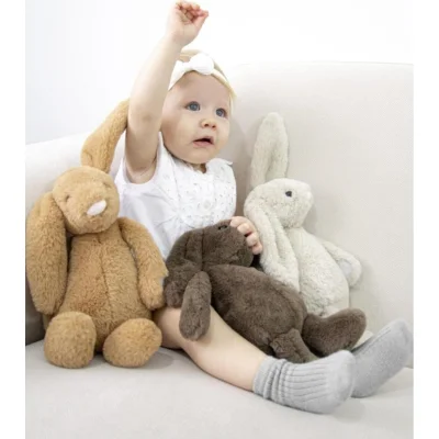 BabyJem Uyku Arkadaşım, Oturabilen Tavşan, 30 cm, Vizon