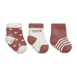 Bistyle Penye Cute Stars Soket Çorap, 3'lü, Pudra