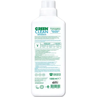 Green Clean Sensitive Parfümsüz Bitkisel Yumuşatıcı, 1000 ml