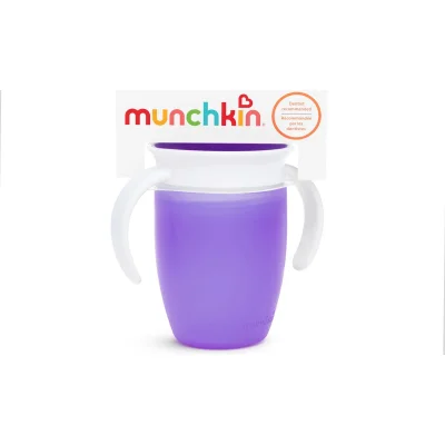 Munchkin Mucize 360° Alıştırma Bardağı 6 Ay+, 207 ml, Mor