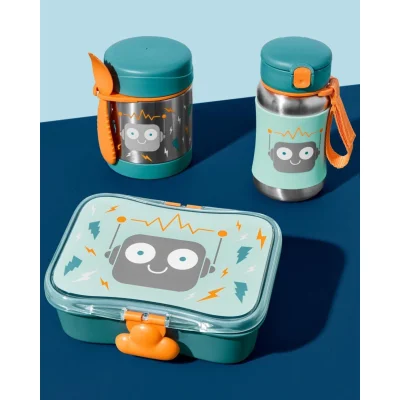 Skip Hop Pipetli Paslanmaz Çelik Suluk, 350 ml, Robot