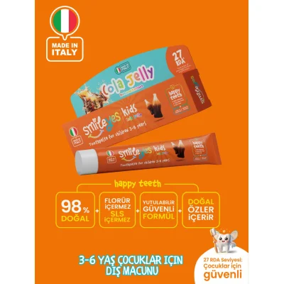 Smileyes Kids Diş Macunu 3-6 Yaş, 50 ml, Cola Jelly