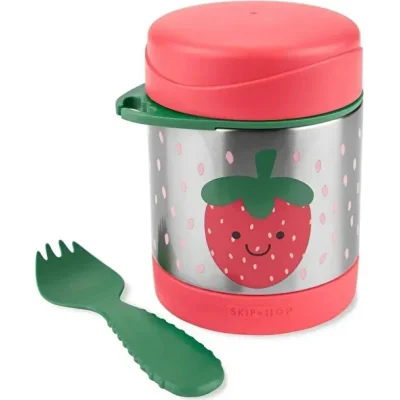 Skip Hop Zoo Paslanmaz Çelik Termos, 325 ml, Çilek