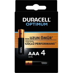 Duracell Optimum Kalem Pil, AAA, 4'lü