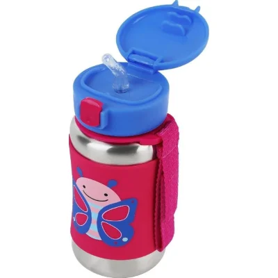 Skip Hop Pipetli Paslanmaz Çelik Suluk, 350 ml, Kelebek