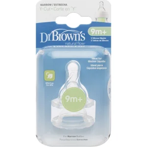 Dr Brown's Dar Ağız Y Kesim Silikon Biberon Emziği, 2'li