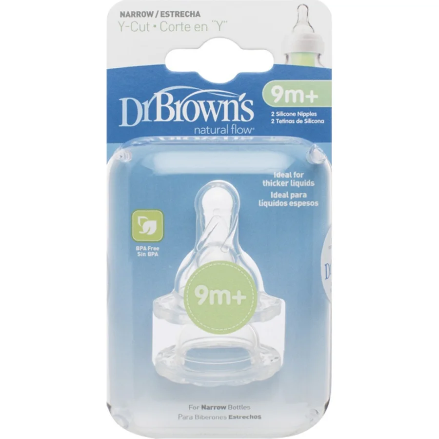 Dr Brown's Dar Ağız Y Kesim Silikon Biberon Emziği, 2'li
