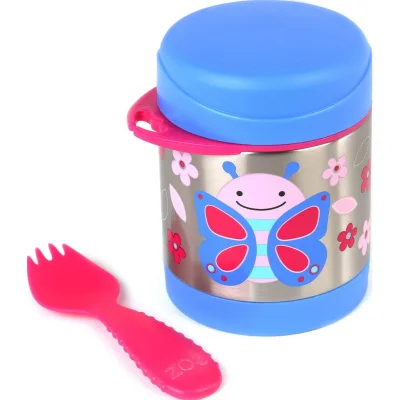 Skip Hop Zoo Paslanmaz Çelik Termos, 325 ml, Kelebek