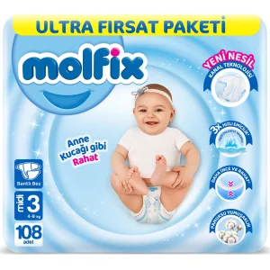 Molfix Bebek Bezi, 3 Beden, 108 Adet