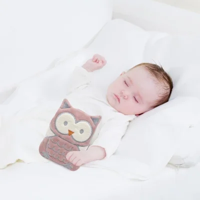 BabyJem Kiraz Çekirdekli Kadife Gaz Yastığı, Gül Kurusu, Baykuş