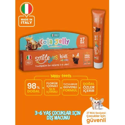 Smileyes Kids Diş Macunu 3-6 Yaş, 50 ml, Cola Jelly
