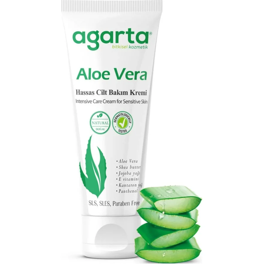 Agarta Doğal Cilt Bakım Kremi, 75 ml, Aloe Vera