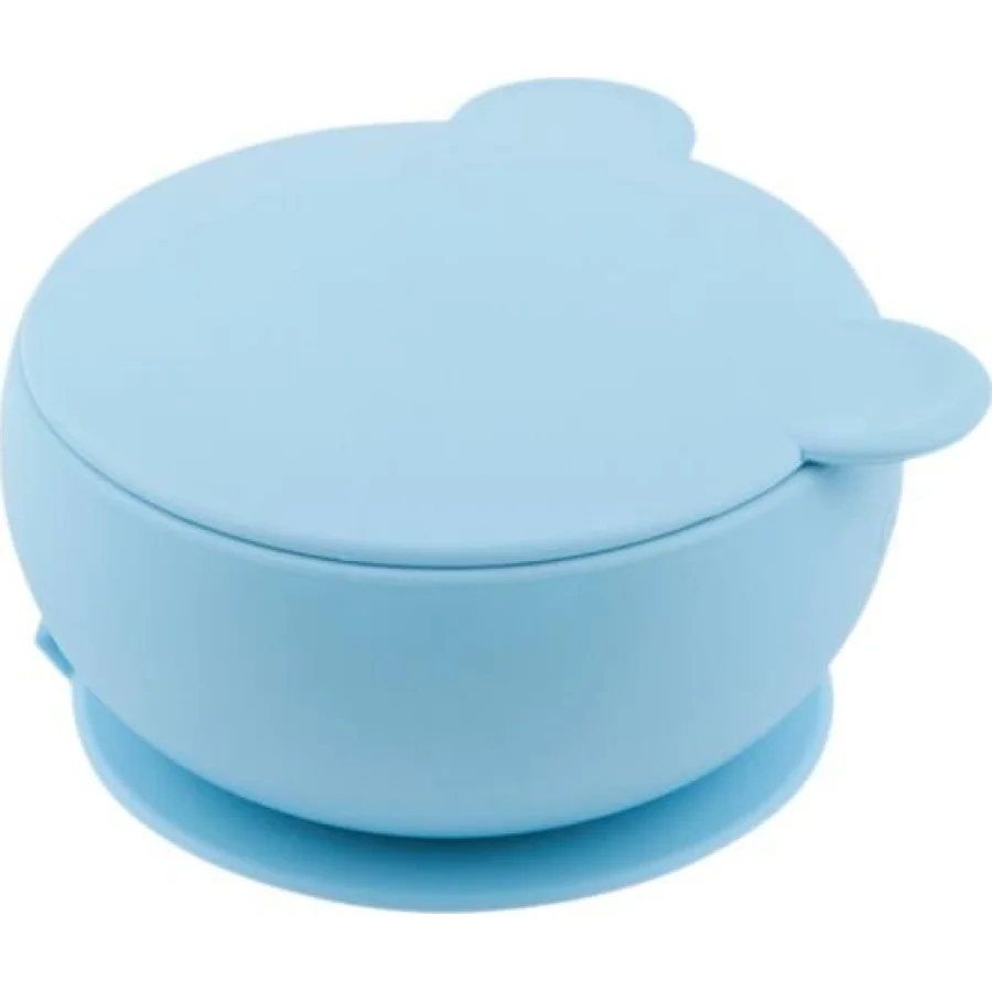 OiOi Silikon Kapaklı Kase, Mineral Blue