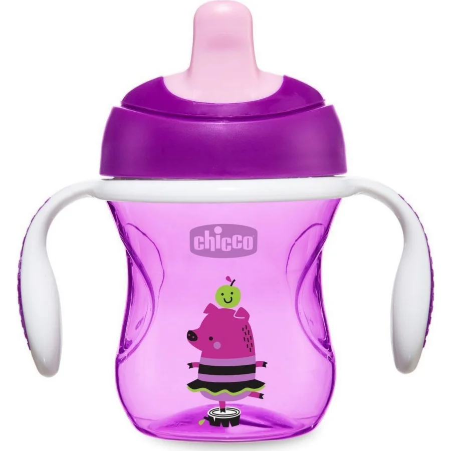 Chicco Yarı Yumuşak Uçlu Alıştırma Bardağı, 6 Ay+, Erkek