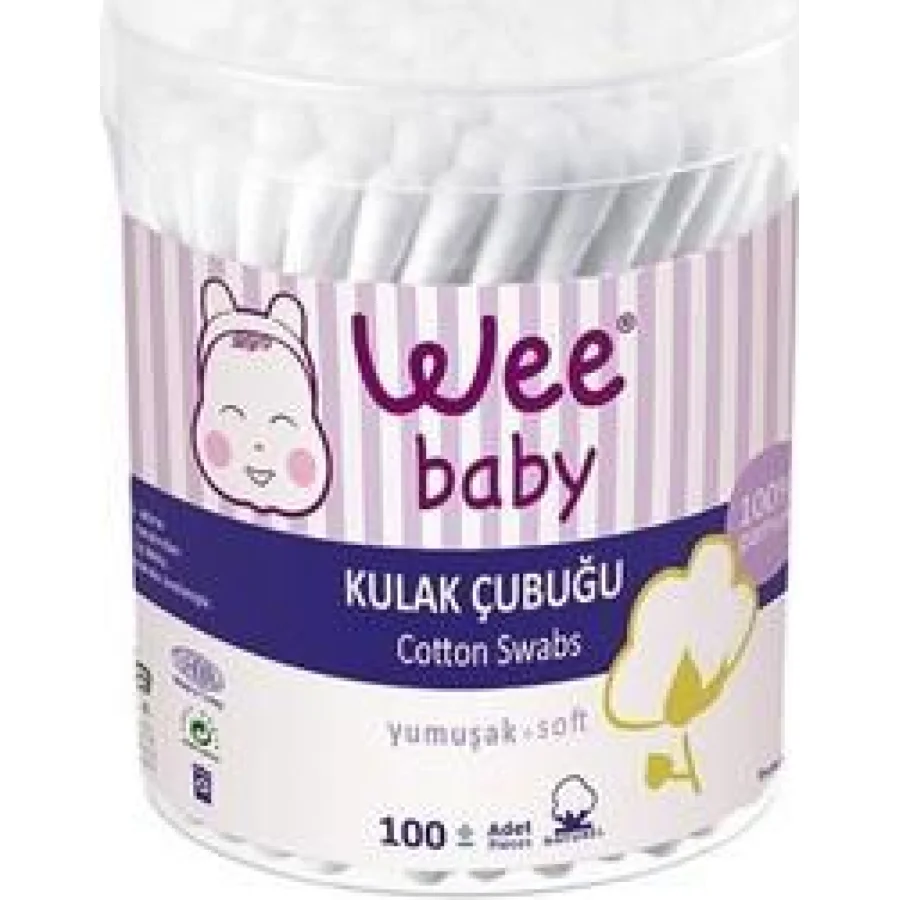 Wee Baby Kulak Temizleme Çubuğu, 100 Adet