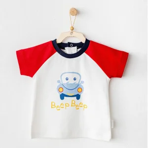 Andywawa Casual Bebek Tişört, Beyaz