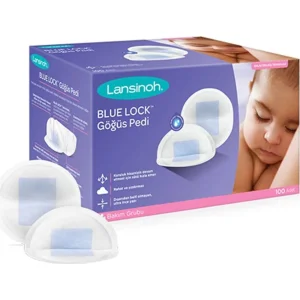 Lansinoh Blue Lock Göğüs Pedi, 100'lü