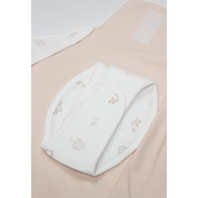 Bistyle Curly Lamb Bel Destekli Kundak, Bej, Mavi, Ekru