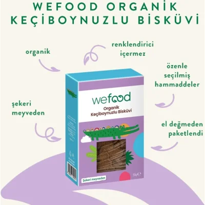 Wefood Organik Kids Keçiboynuzlu Bisküvi, 55 g