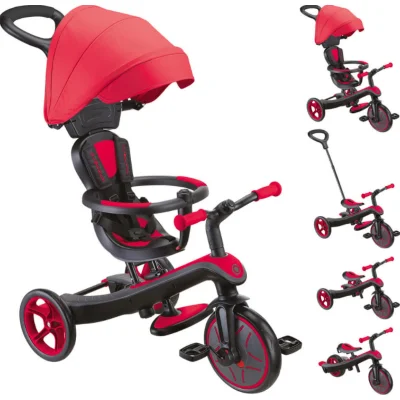 Globber Explorer 4in1 Trike Bisiklet, Kırmızı