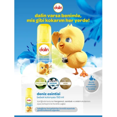 Dalin Sprey Bebek Kolonyası, Deniz Esintisi, 150 ml