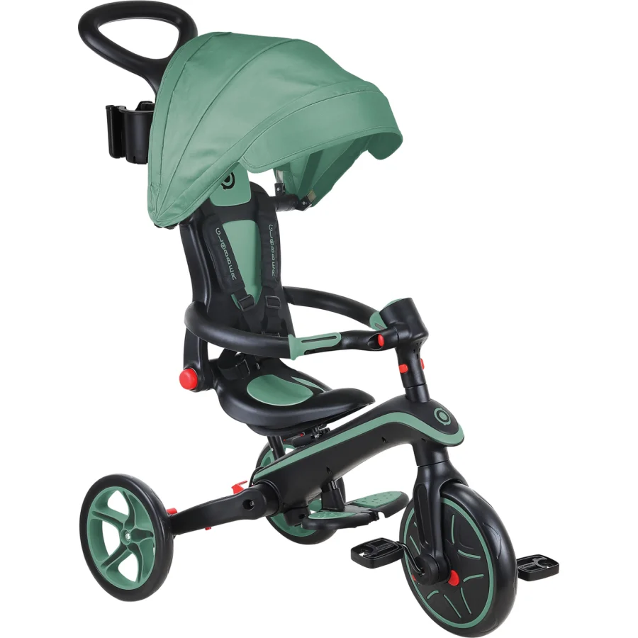Globber Explorer 4in1 Katlanabilir Bisiklet, Zeytin Yeşili