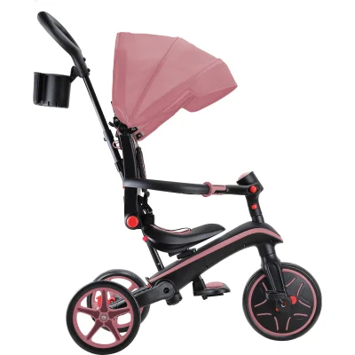 Globber Explorer 4in1 Katlanabilir Bisiklet, Koyu Pastel Pembe