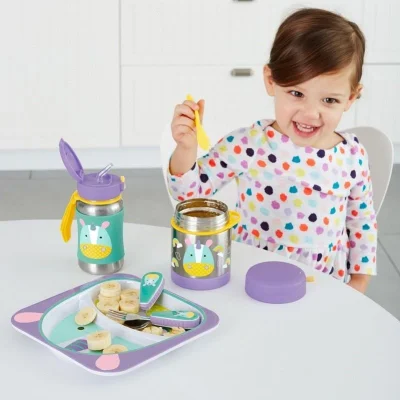 Skip Hop Pipetli Paslanmaz Çelik Suluk, 350 ml, Unicorn