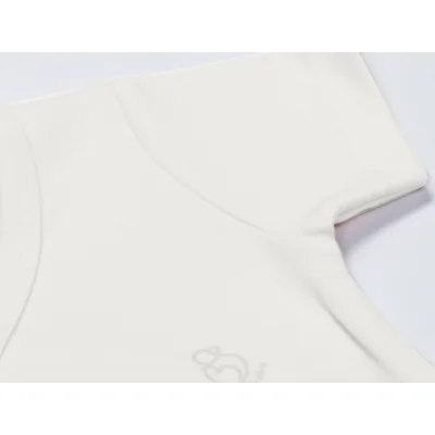 Bistyle Organik Natural Basic Style Yarım Kol Kruvaze Badi, Ekru