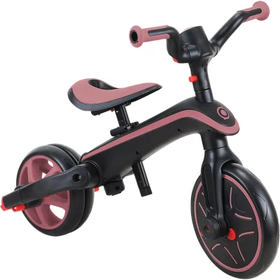 Globber Explorer 4in1 Katlanabilir Bisiklet, Koyu Pastel Pembe