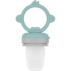 OiOi Silikon Püre Meyve Sebze Emziği, Aqua Green/Powder Gray