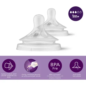 Philips Avent Doğal Tepkili Natural Response Biberon Emziği No:3 1+ Ay, 2'li