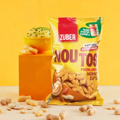 Züber Noutos Fırın Nohut Cipsi, 55 g, Fıstık