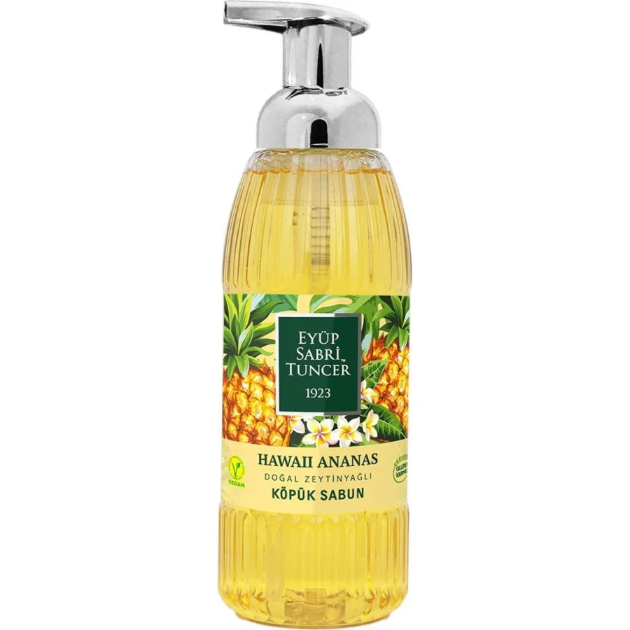 Eyüp Sabri Tuncer Doğal Zeytinyağlı Köpük Sabun, 500 ml, Hawaii Ananas