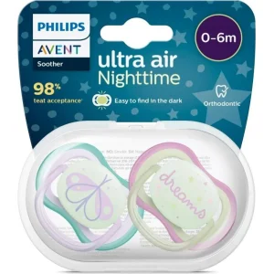 Philips Avent Ultra Air Gece Emziği, 0-6 Ay, Kız