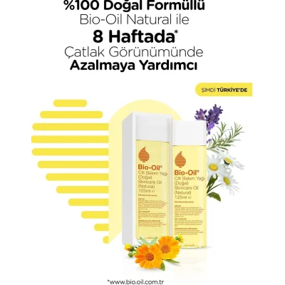 Bio-Oil Çatlak Karşıtı ve Natural Cilt Bakım Yağı, 125 ml