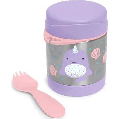 Skip Hop Zoo Paslanmaz Çelik Termos, 325 ml, Narwhal