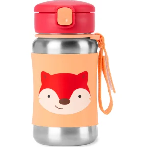 Skip Hop Zoo Pipetli Paslanmaz Çelik Suluk, 350 ml, Tilki